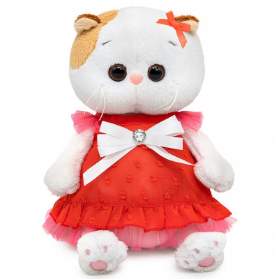 Мягкая игрушка Кошечка Ли-Ли Baby в платье с белым бантом Budi Basa LB-148 1